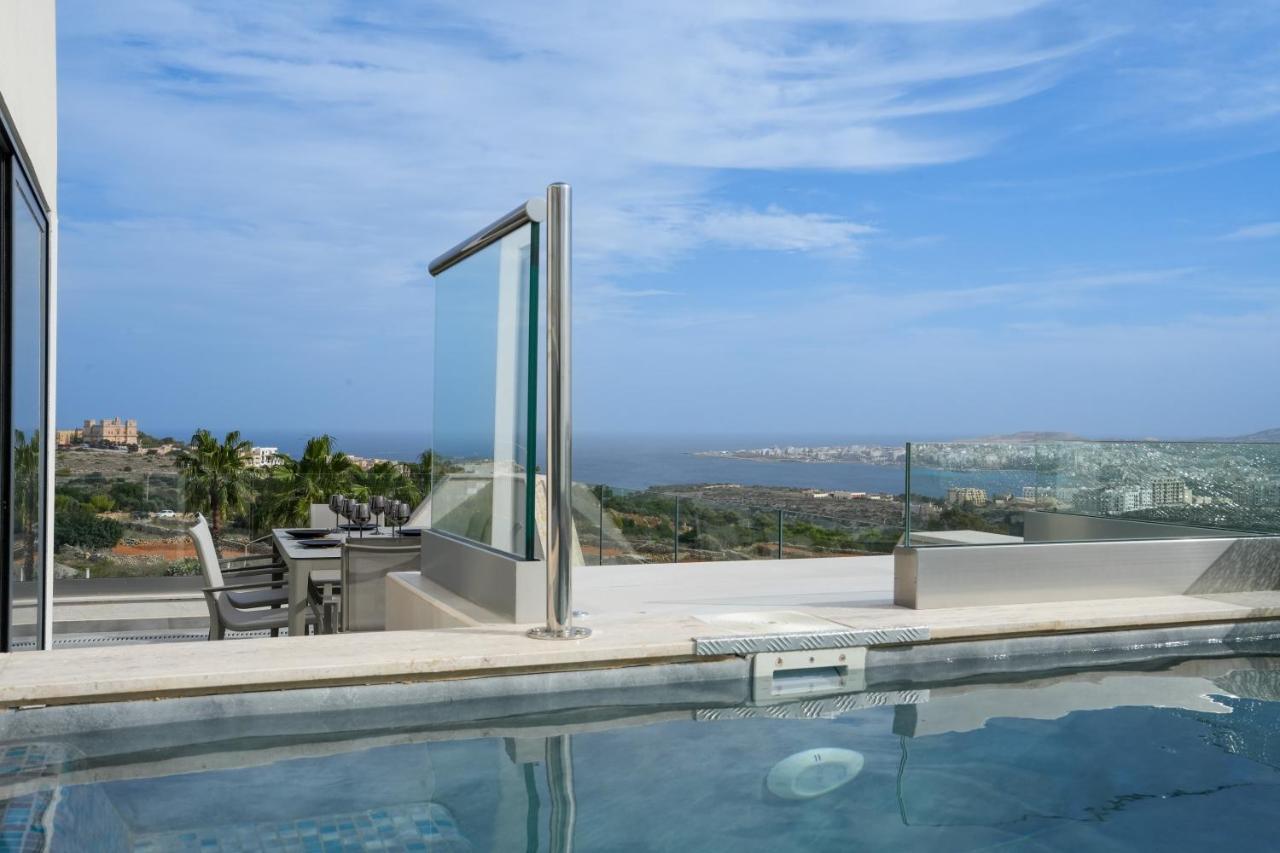 멜리에하 Lux Sea&Country Views With Pool 아파트 외부 사진